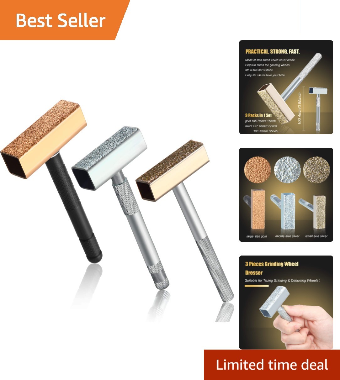 Versatile Diamond Wheel Dresser Tools - 3 Sizes for Optimal Grinding