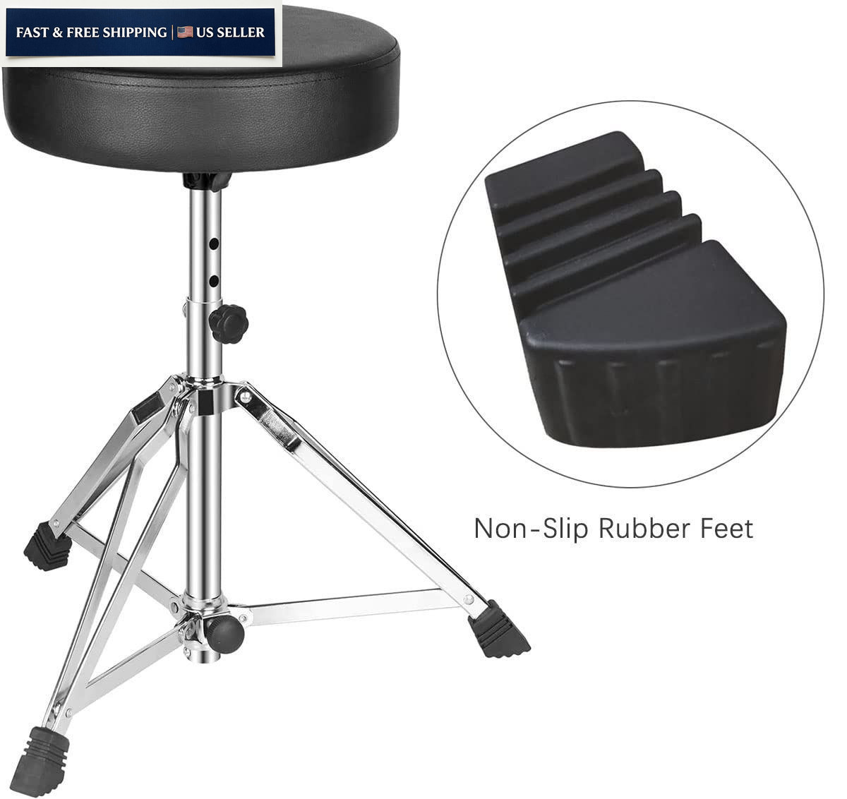 TUOREN 3/Pack Drum kit Rubber Feet Rack Stand Leg Small - C