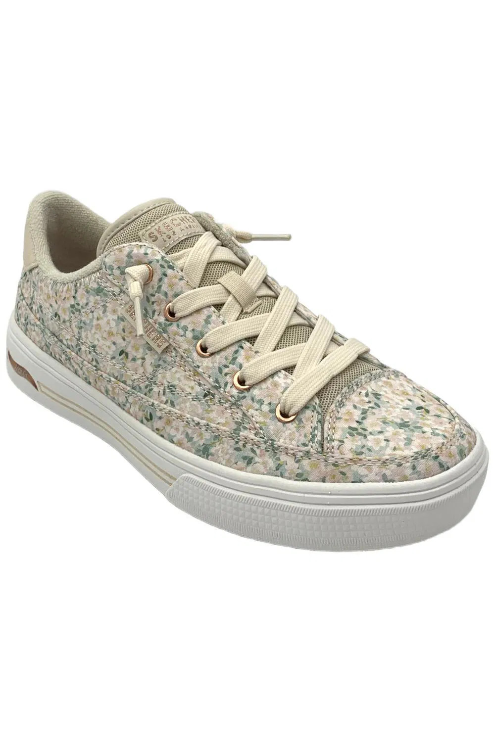 Skechers Women's Street Arcade Goldcrown Slip-On Sneakers White Floral