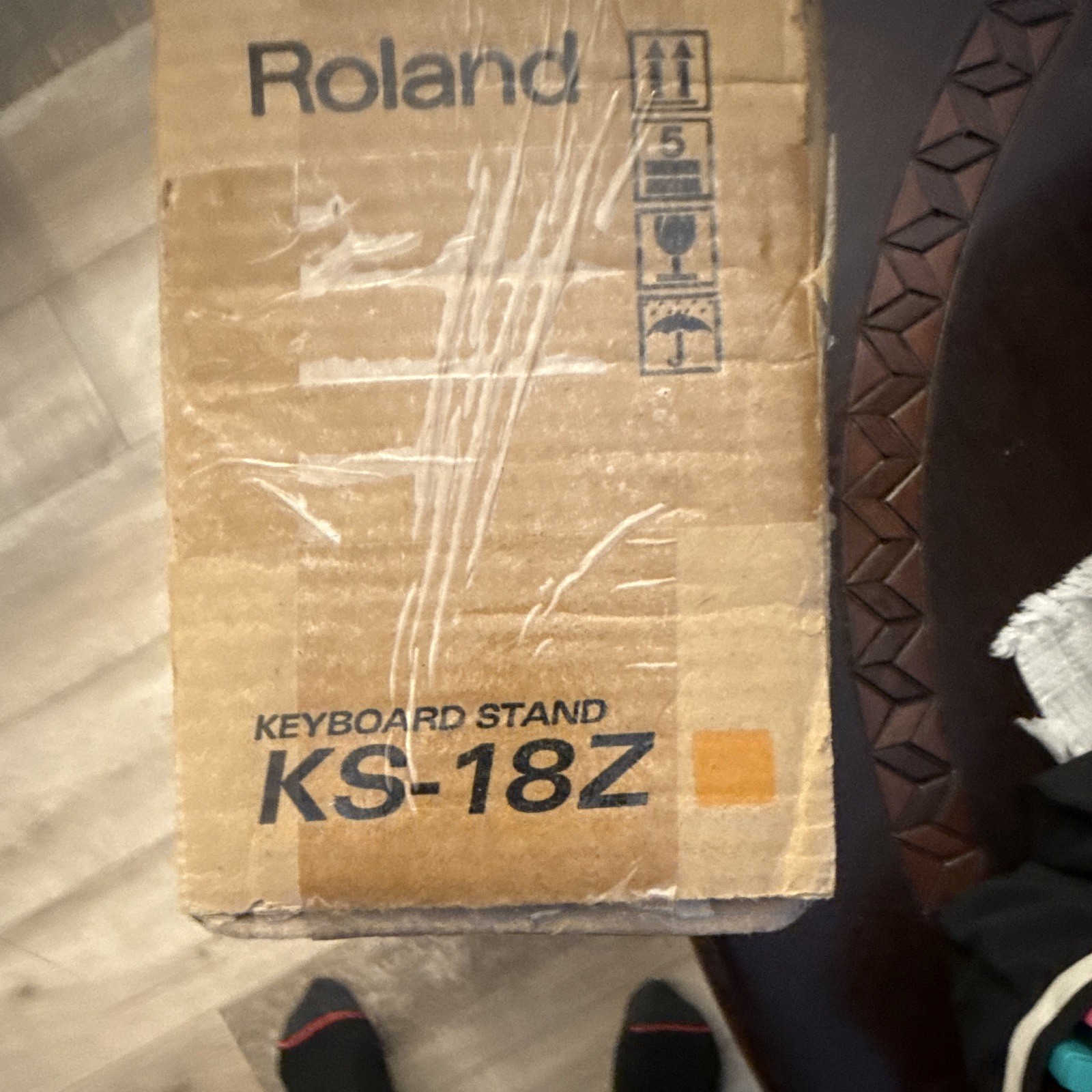 Roland KS-18Z Z-Stand Metal Black Height-Adjustable 1-Tier Keyboard Stand