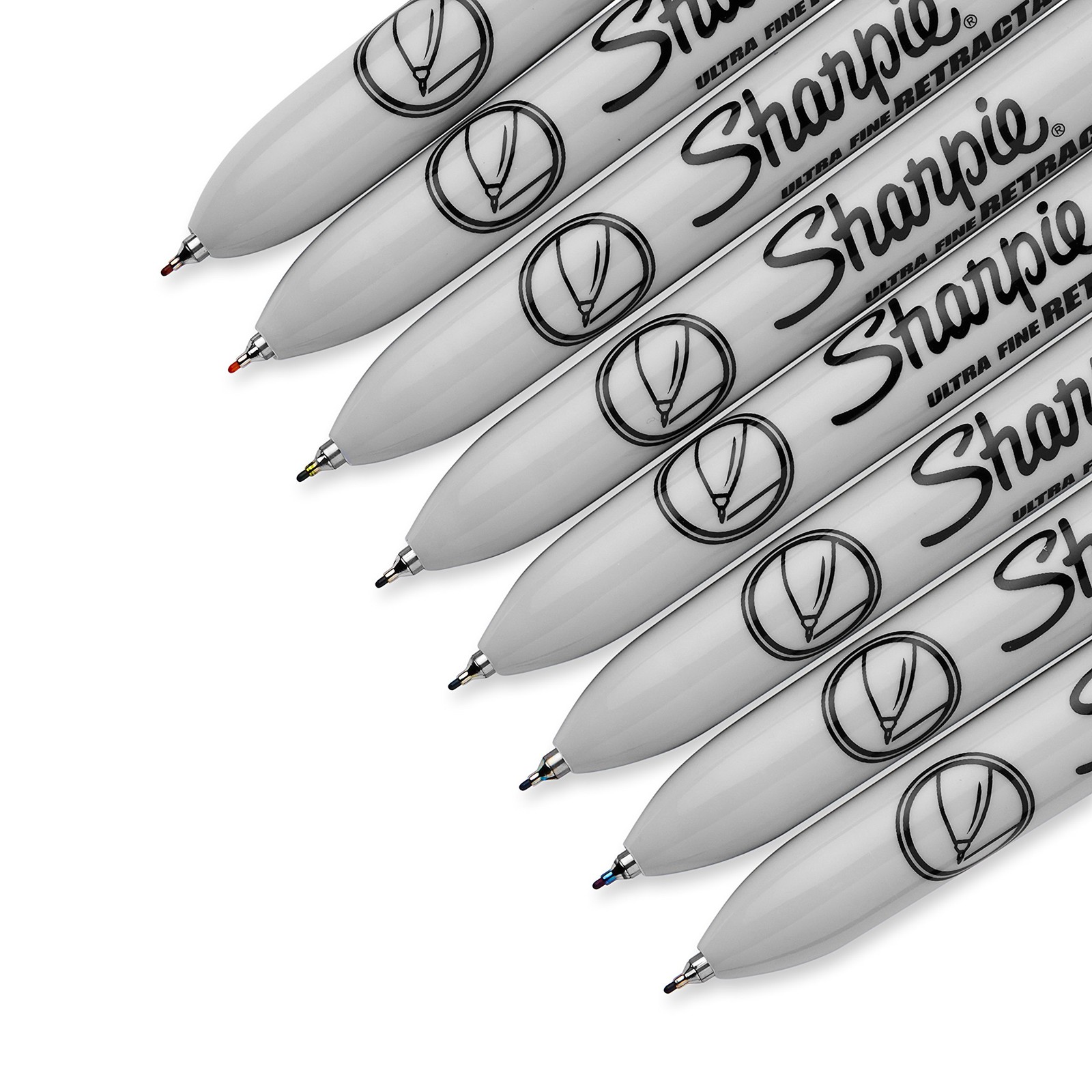Sharpie 1742025 Retractable Permanent Markers Ultra Fine Point Assorted