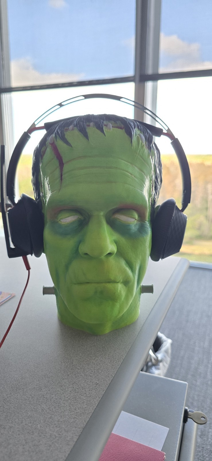 Frankenstein's Monster Headphone Stand Custom Painted 1 Of 1 Paint Job