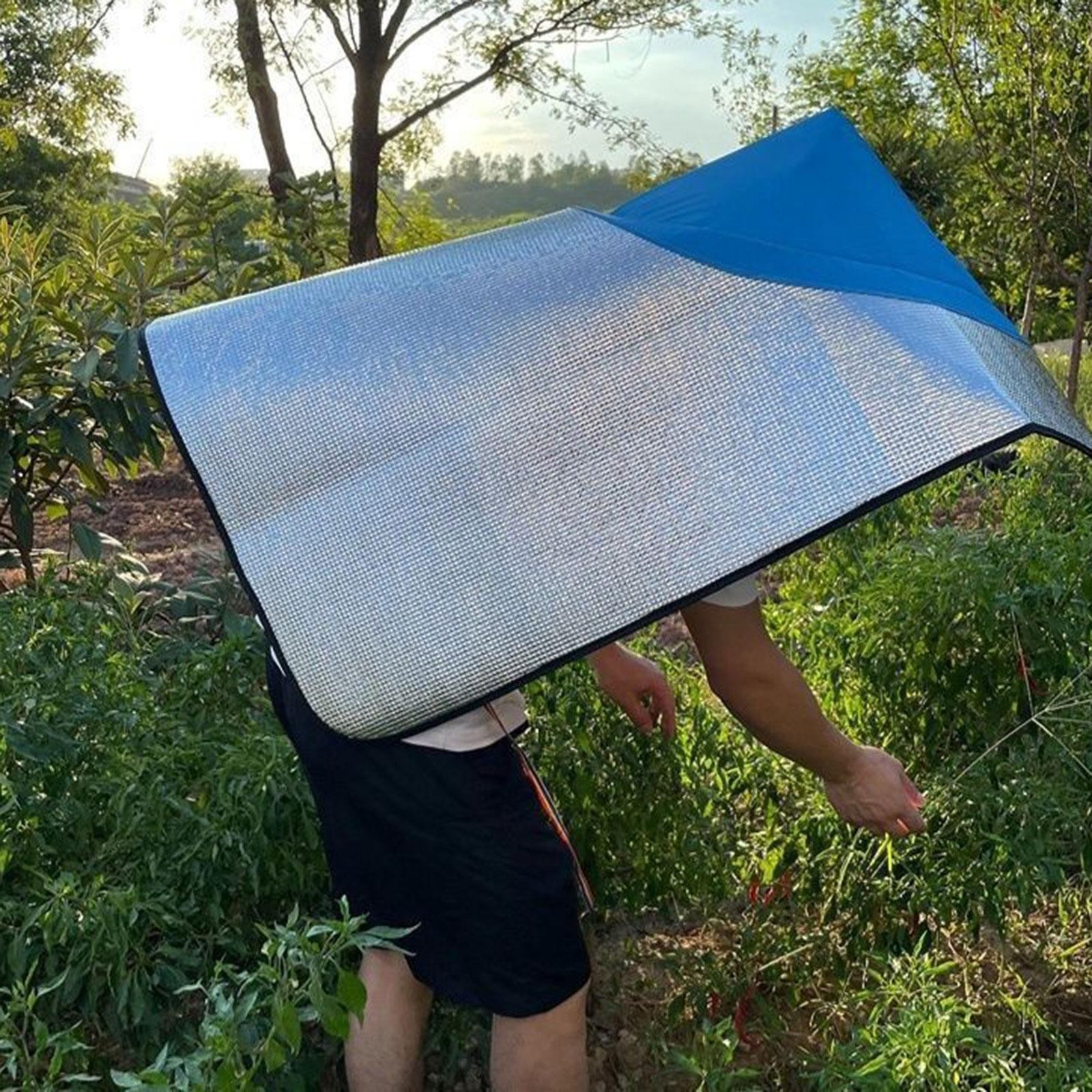 Outdoor Sun Rain Hat Farming Work Cloak for Gardening Lightweight 80x100cm