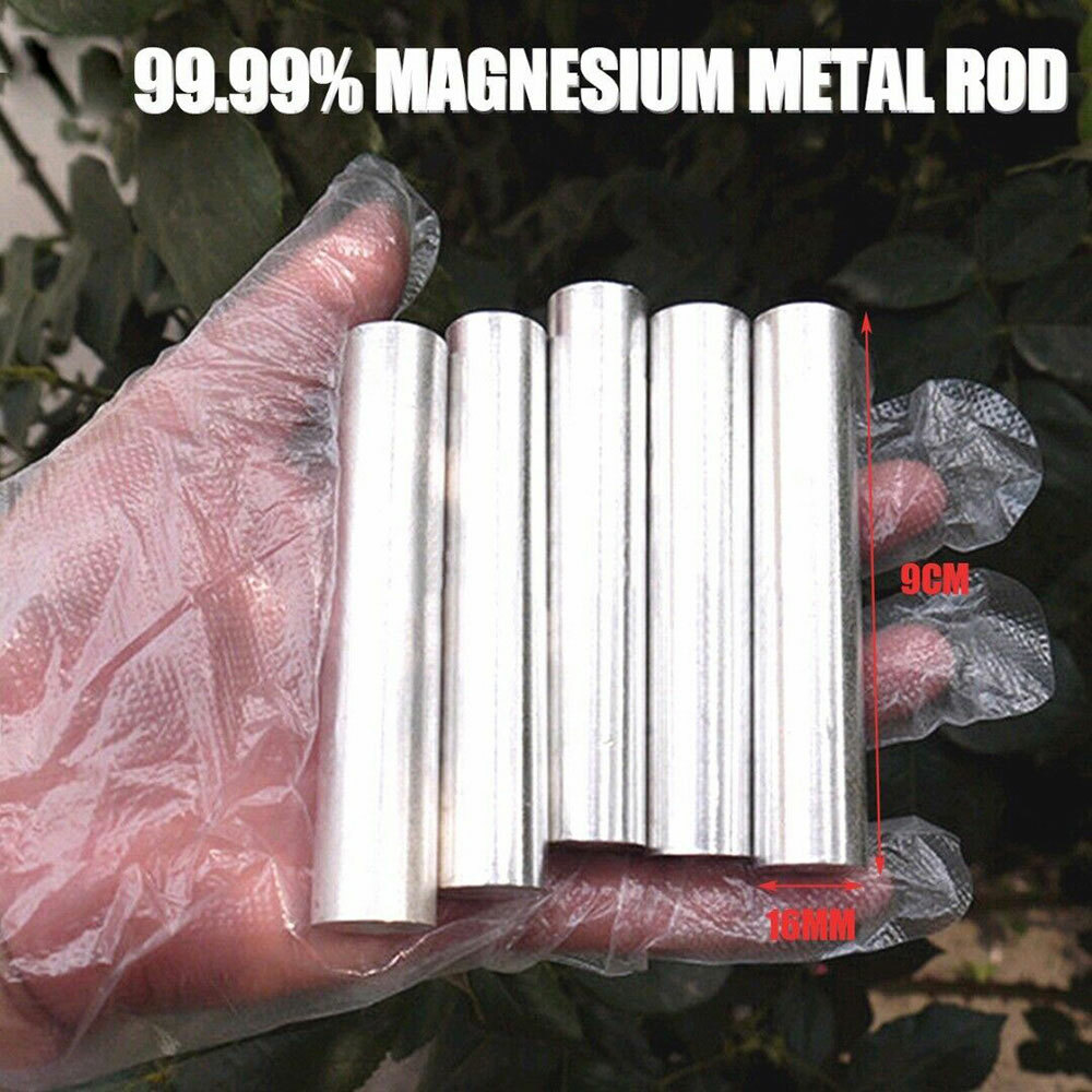 USA 99.99％ Magnesium Metal Rod Mg 16mmX9cm Light Fire Outdoor Travel Survival