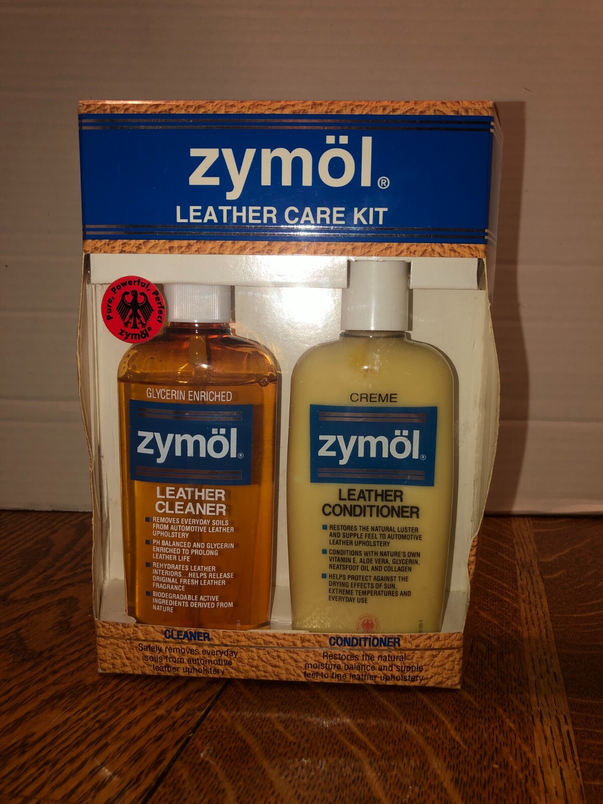 New ZYMOL Leather Care Kit-8 Ounce Leather Cleaner-8 Ounce Cream Conditioner