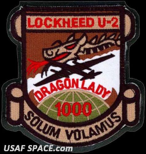 USAF 5th RECONNAISSANCE SQ - 1000 HOURS -DRAGON LADY- DOD ORIGINAL DESERT PATCH