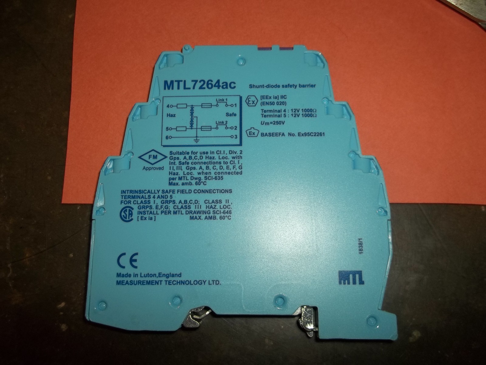 MEASUREMENT TECHNOLOGY LTD MTL7264AC SHUNT-DIODE SAFETY BARRIER   (DR3C)