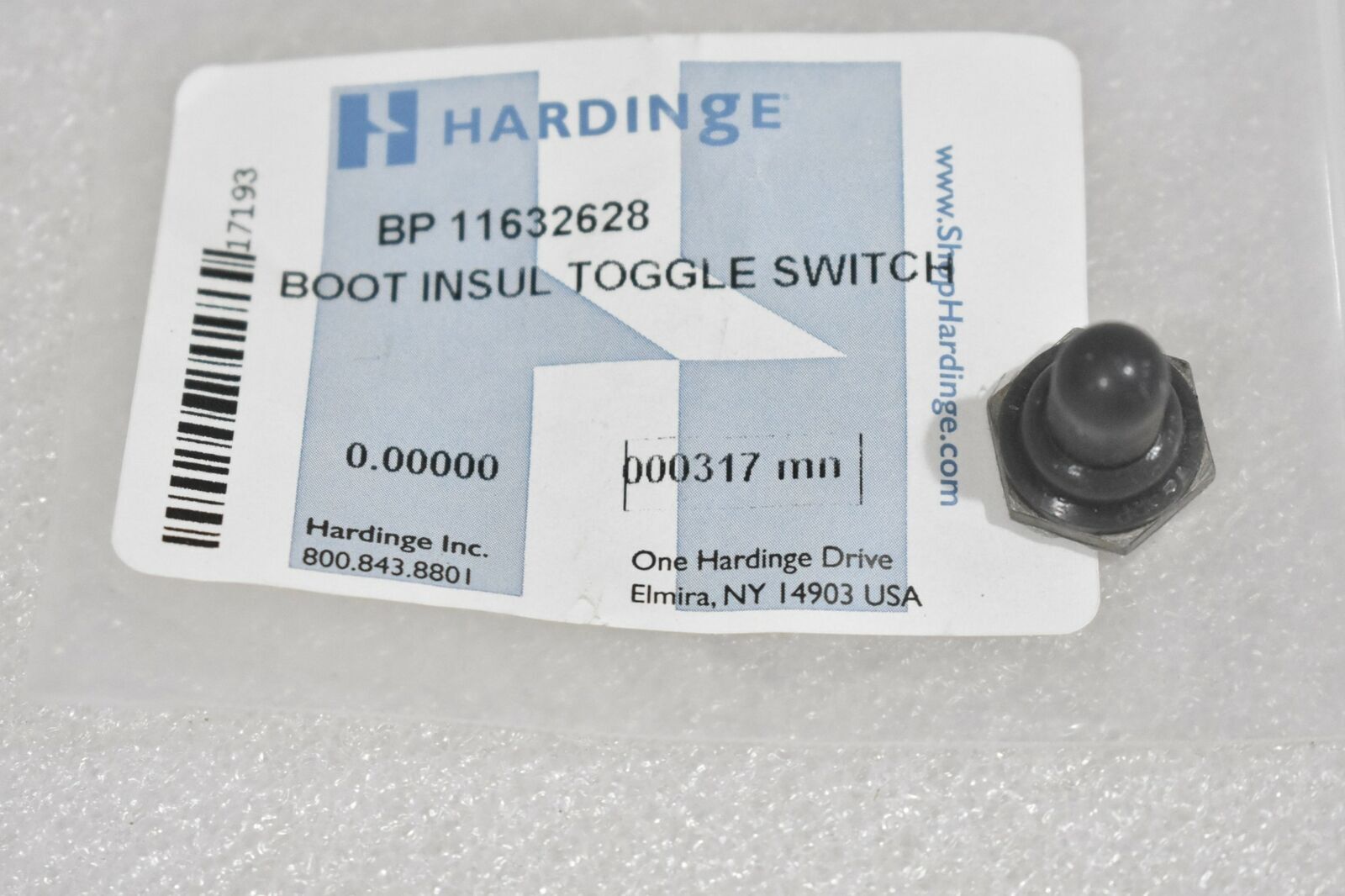 HARDINGE BP11632628 INSULATED TOGGLE SWITCH BOOT
