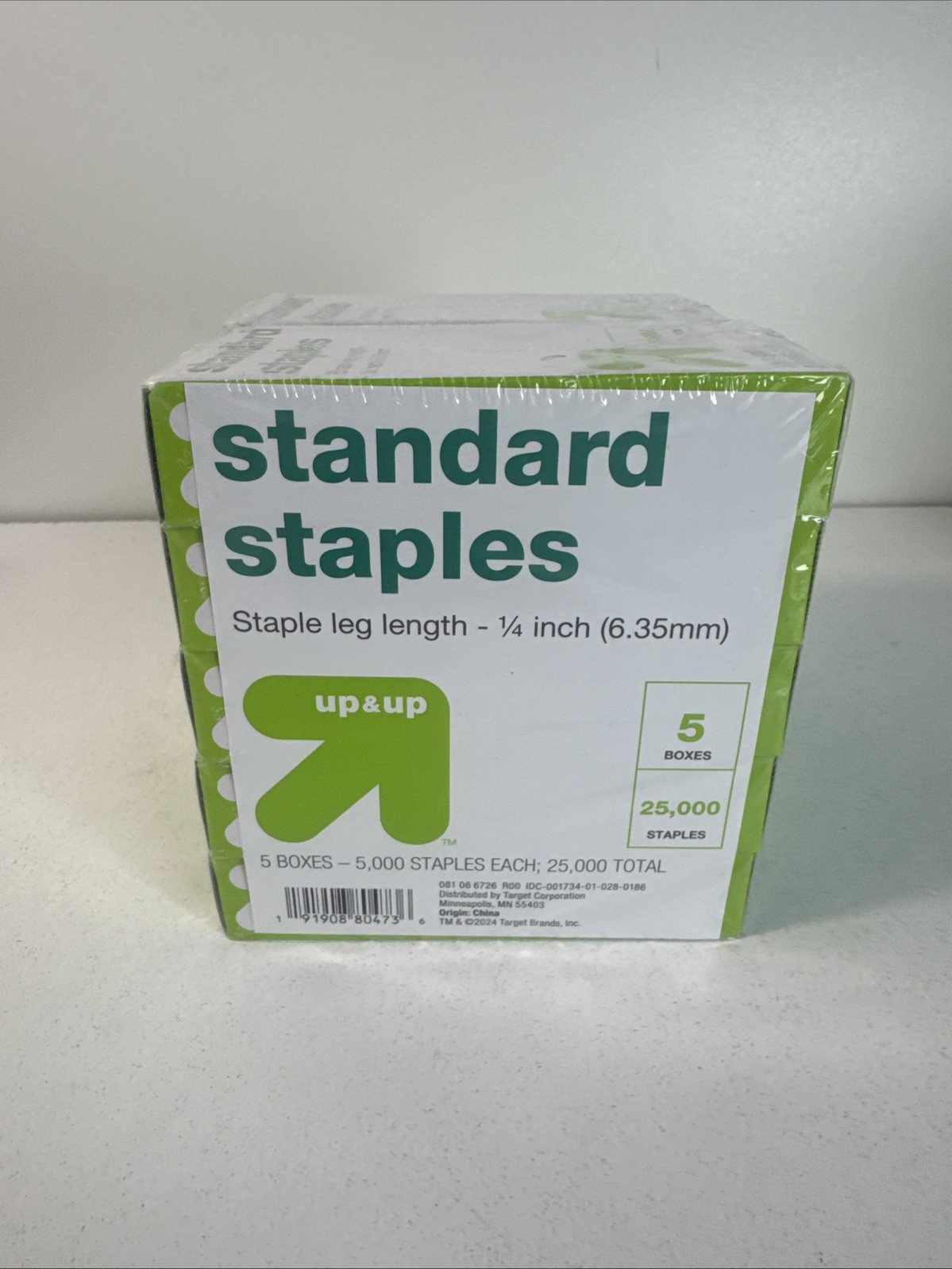 2 - (5)Pack Standard Staples 1/4 Inches 50 Thousand Staples