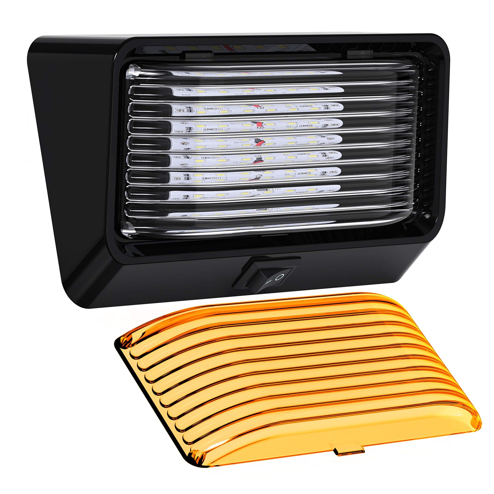 Leisure LED RV Exterior Porch Utility Light with Switch - 12v 1-Pack, Black