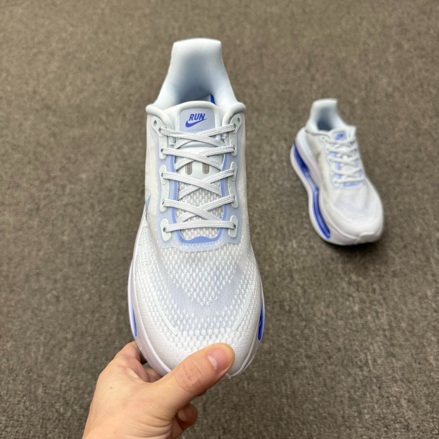 Nike Air Zoom White Blue Men's Running Shoes Breathable Casual Athletic Snea