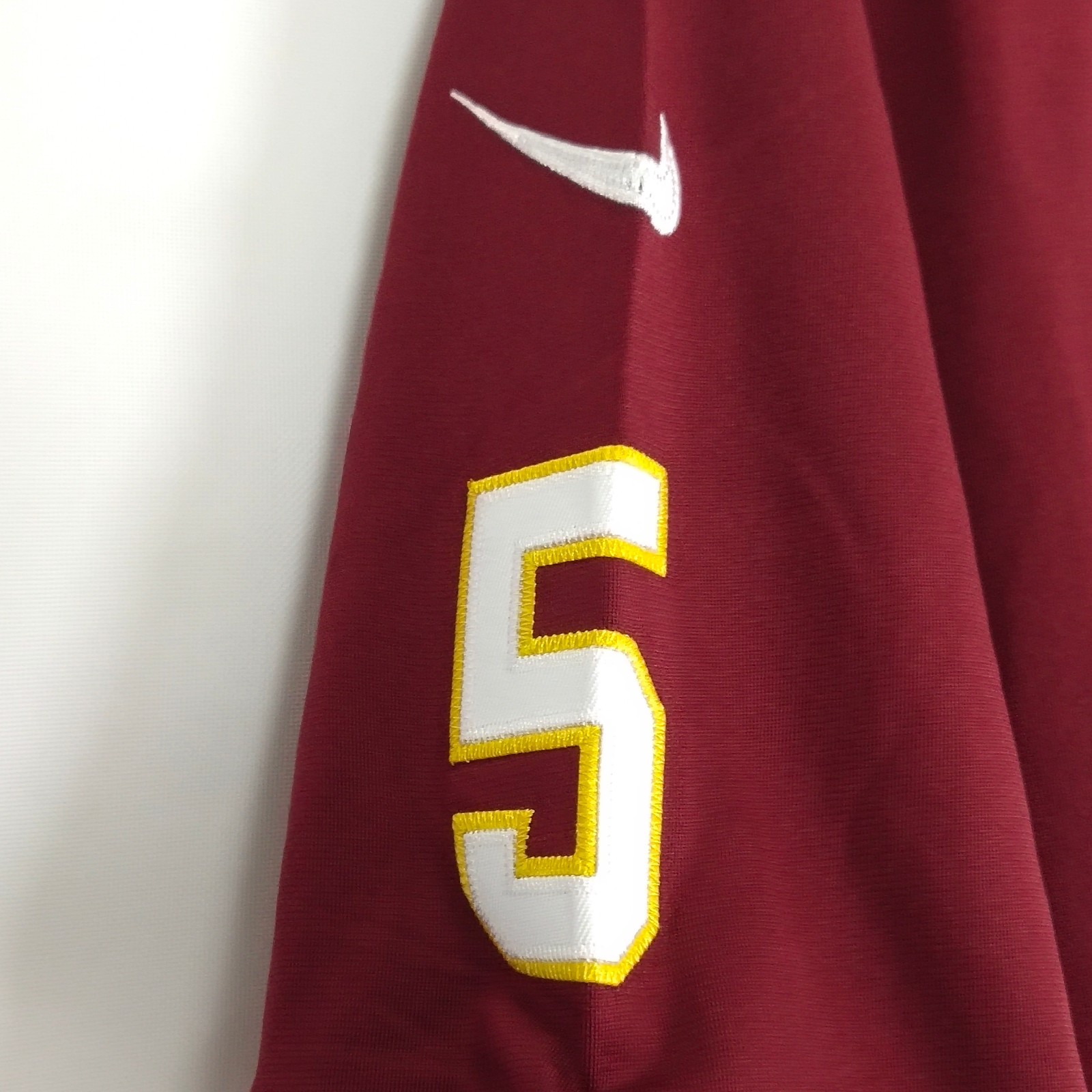 Jayden Daniels #5, jersey, red, embroidered, S-4XL