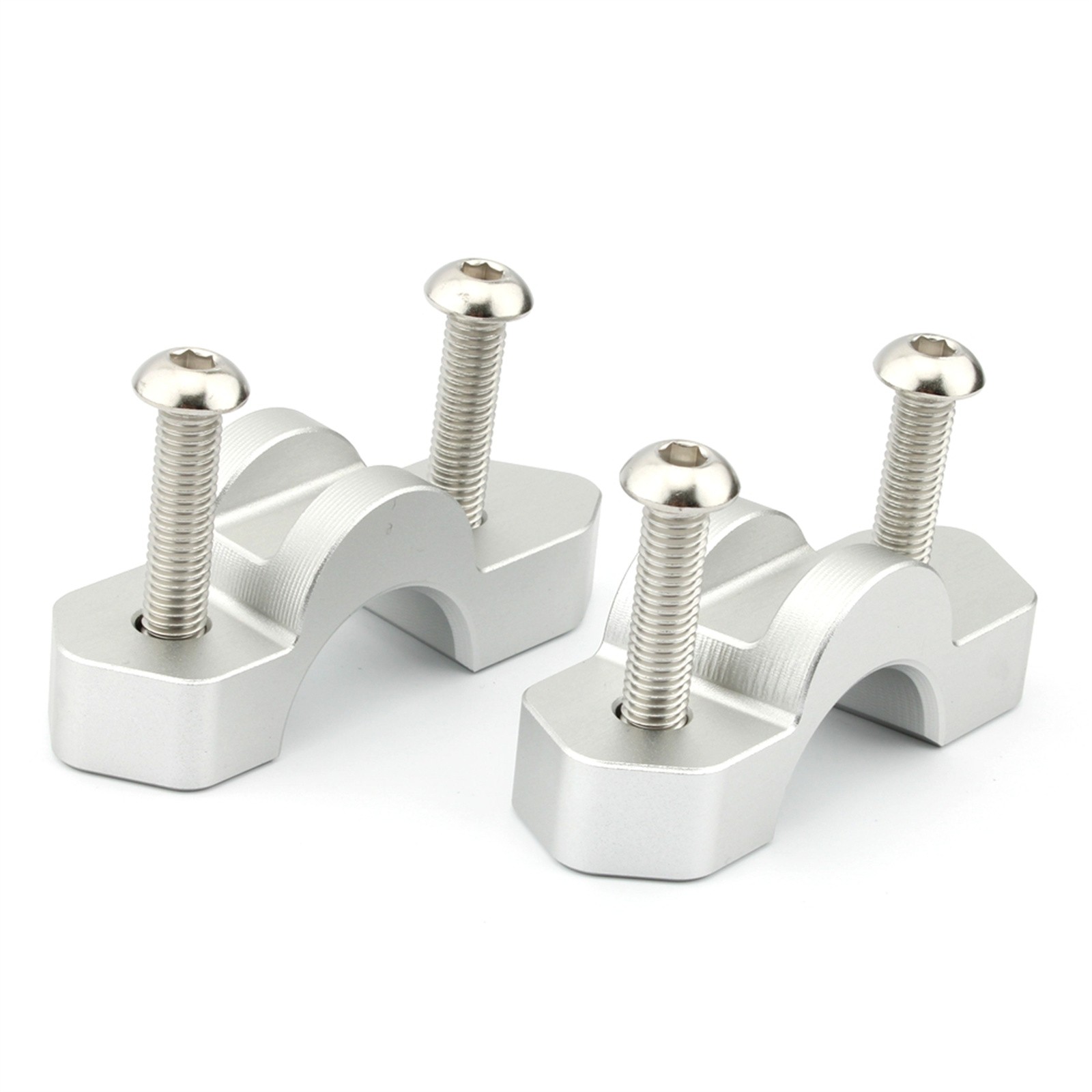 Motorcycle Handlebar Handle Bar Risers Clamps For BMW R1300GS 2023-2024 Silver