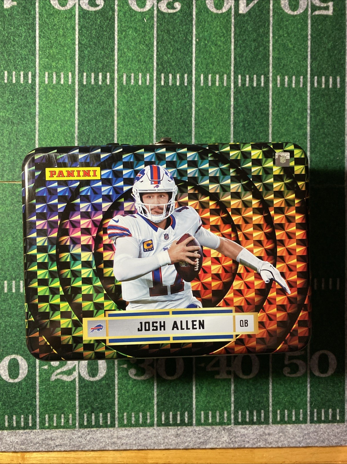 NFL Offically  Licensed, Josh Allen, Bills, Metal Lunch Box - MINT Condition