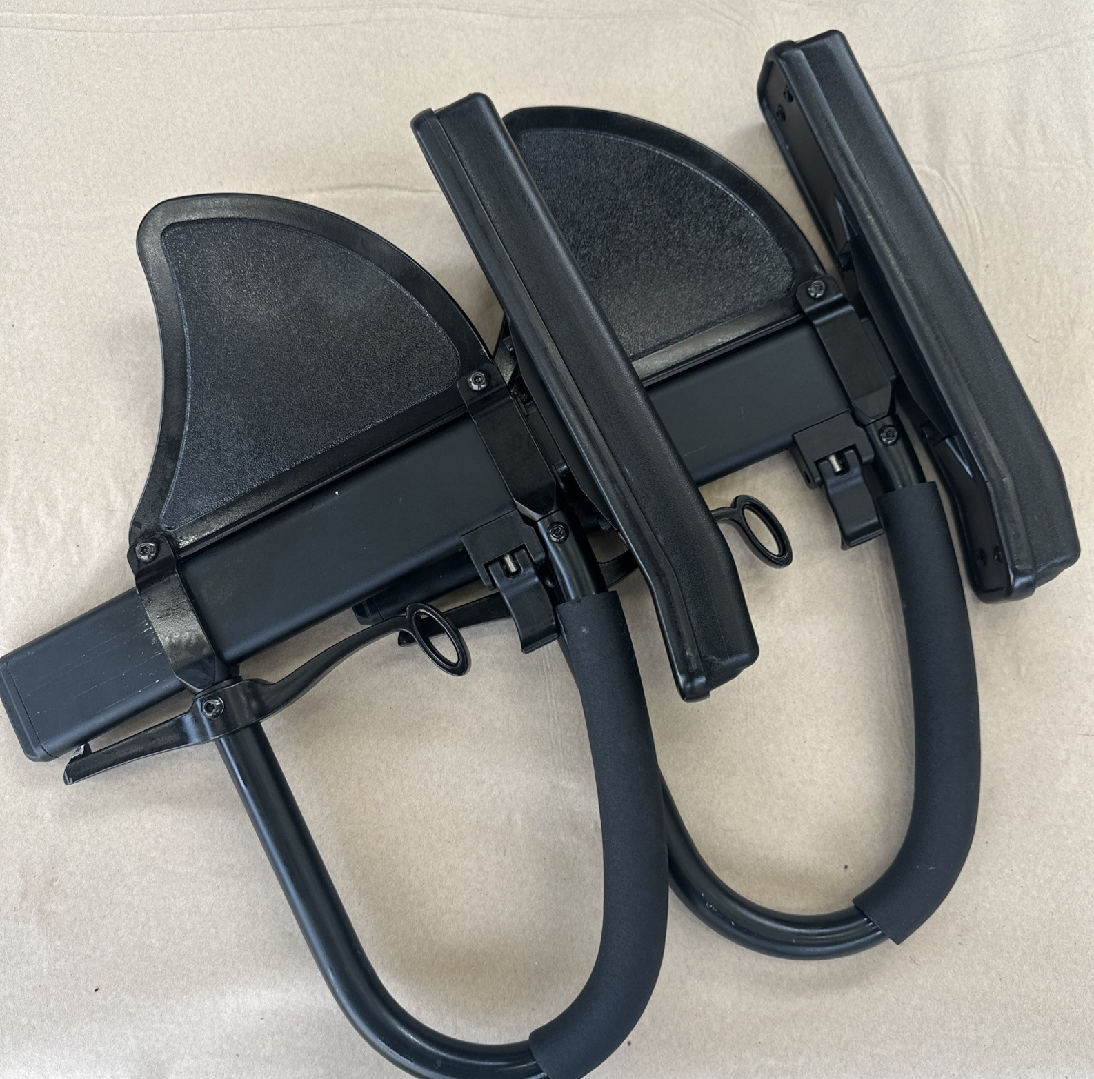 2 - QUICKIE 2 Single Post Wheelchair Armrest Side Assemblies Adjustible Height
