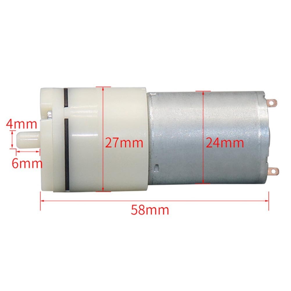 Handheld Spray Gas Air Pump Motor DC 3.7V 370 with Compact 58mm Length Design