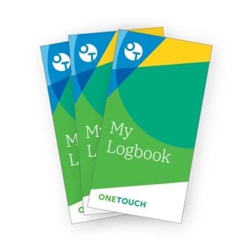 LifeScan OneTouch Logbook - Lot of 2 - FREE SHIP - Diabetic Log Book Blood Sugar