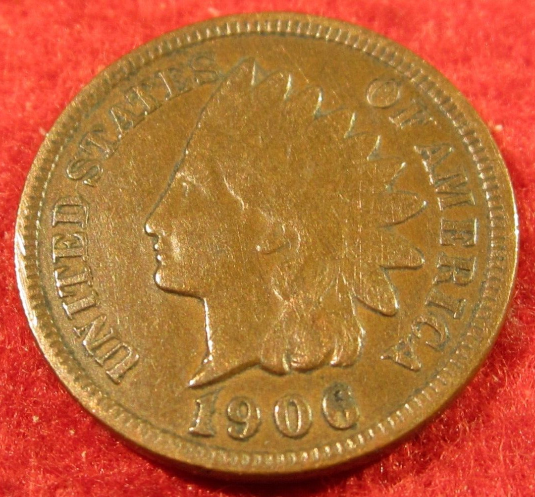 1906 (P) Philadelphia Indian Head Cent/Penny w/Full Liberty - Actual Coin A31