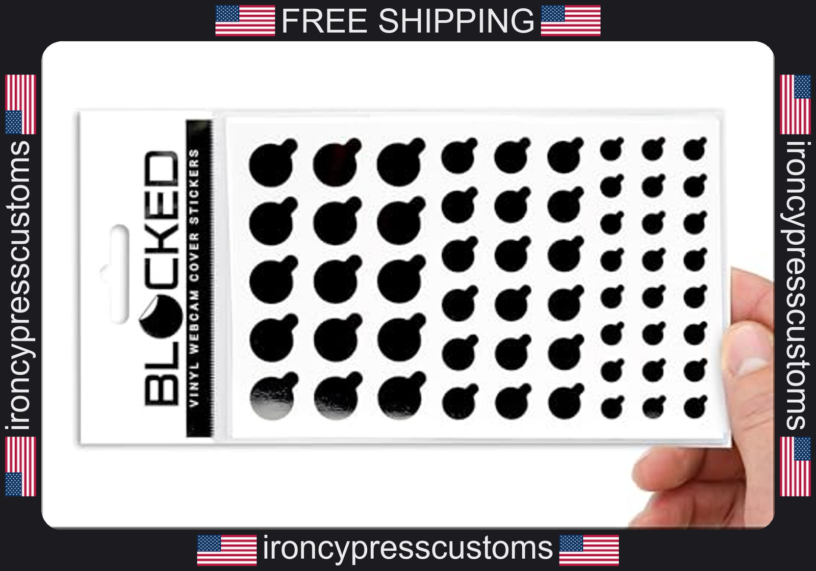 57 Pack Webcam Privacy Covers in 3 Sizes for Laptops Tablets and Phones