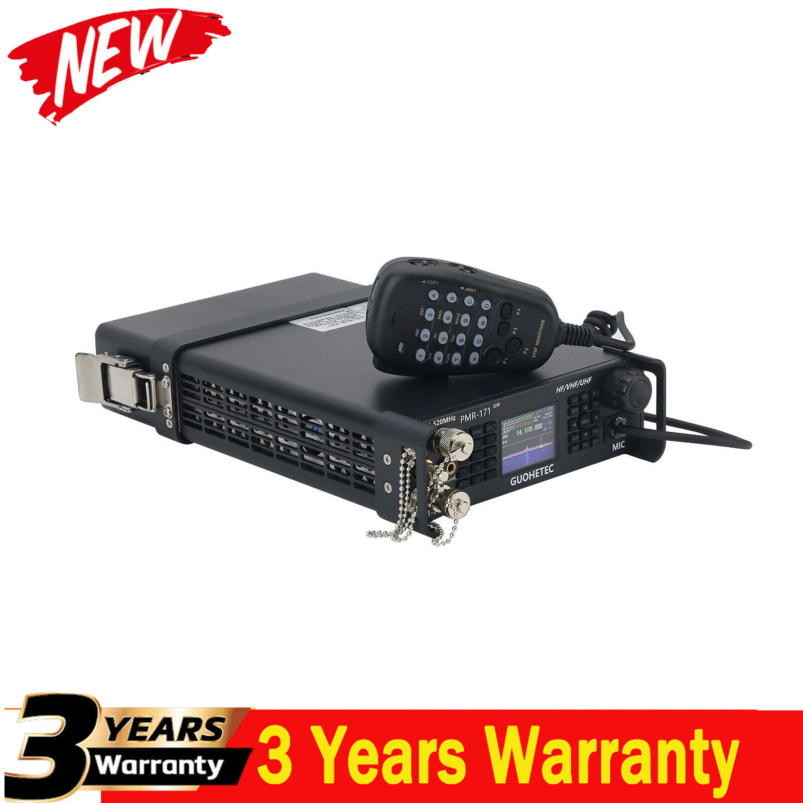 HAMGEEK PMR-171 100KHz-2GHz 20W Radio SDR Transceiver HF CW AM VHF UHF Radio+GPS