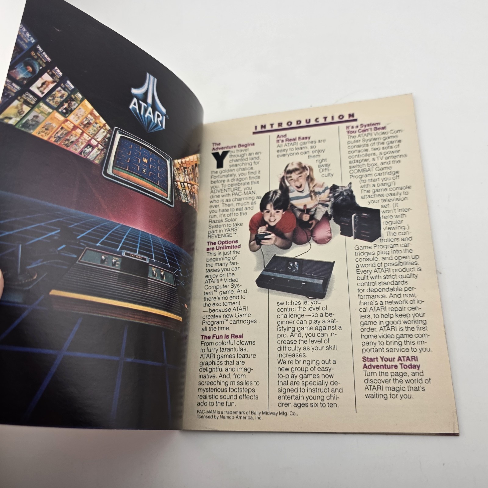 Original Vintage 1981 ATARI 2600 45 Video GAME PROGRAM CARTRIDGE CATALOG