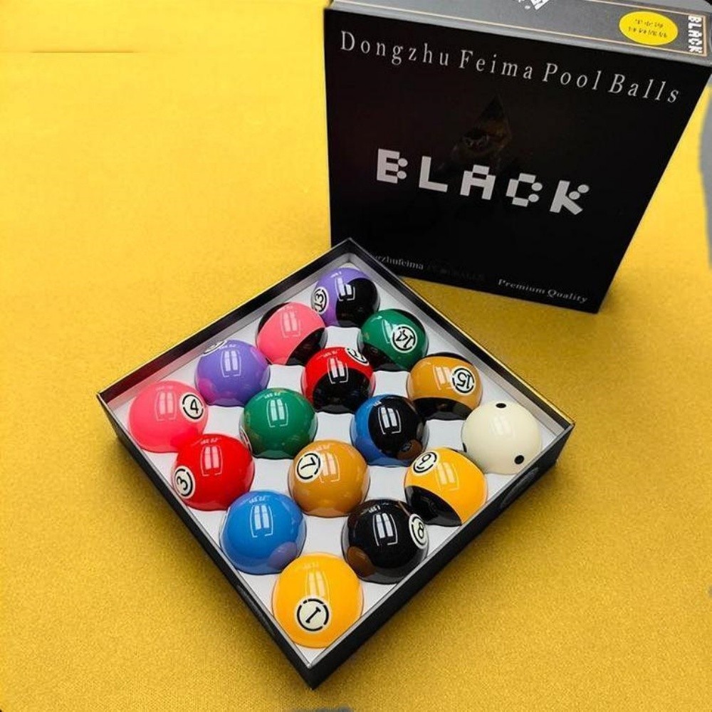 Dongzhu Phenolic Resin Black Billiard Pool Ball Set 2-1/4" Standard Size