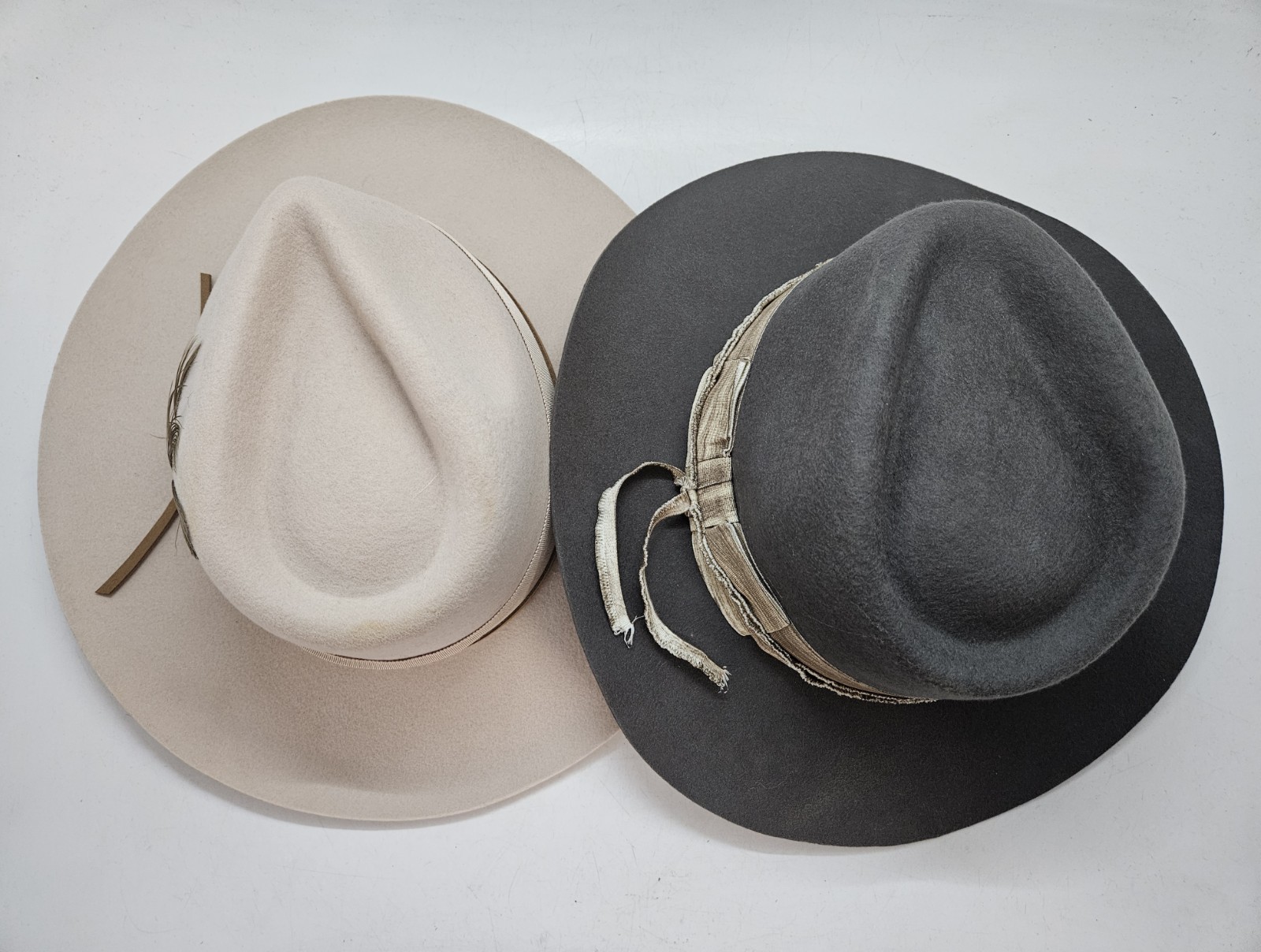 Lot of 2 Shyanne Women's Felt Western Feathered & Wool Fashion Hats, Size 7