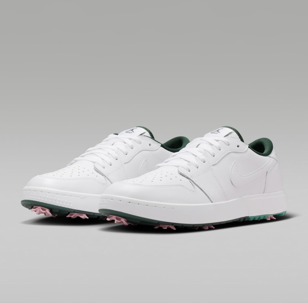 NIKE Air Jordan 1 Low G Spikes IQ3417-100 White Fur Black White Golf