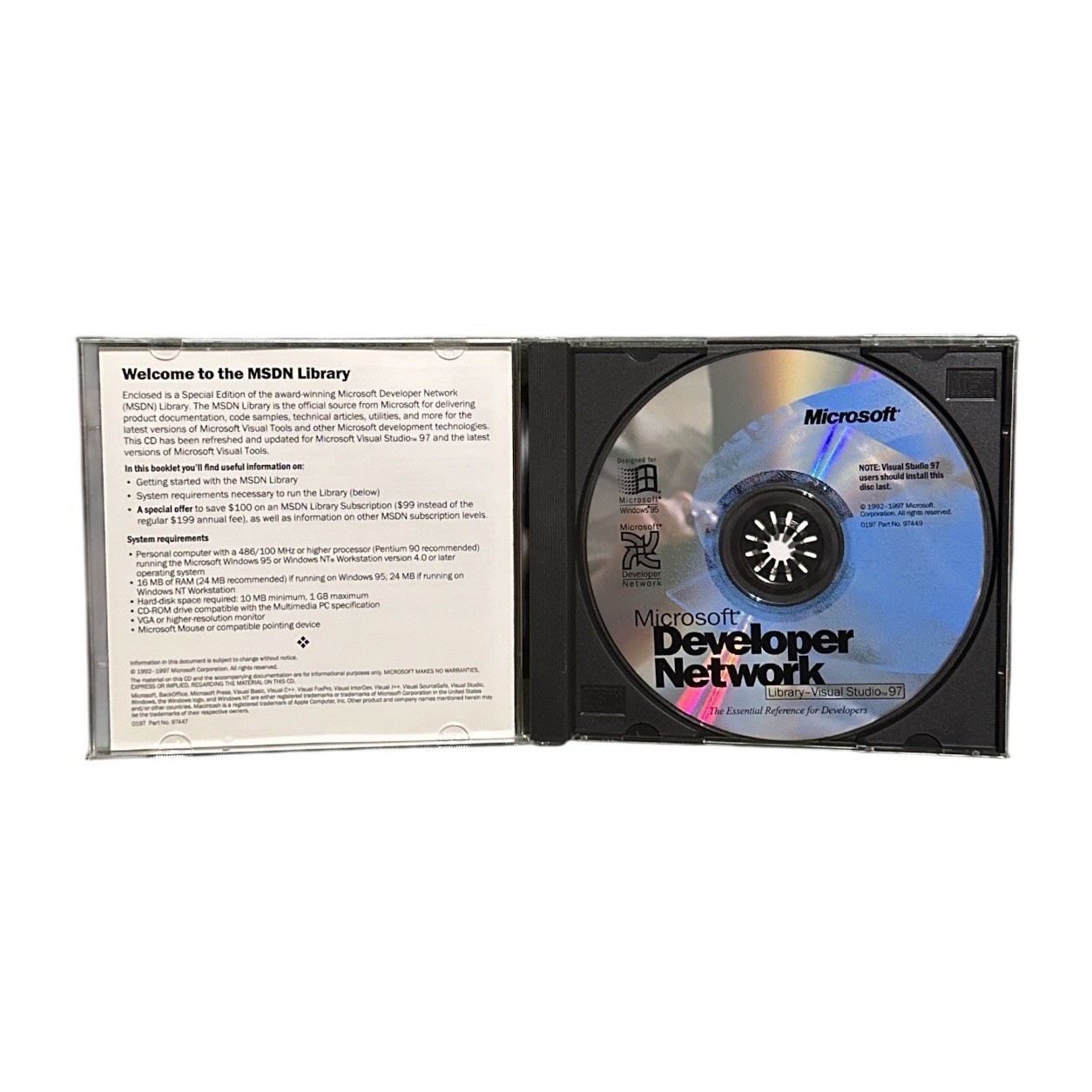 Microsoft Developer Network Library Visual Studio 97 Special Edition CD ROM
