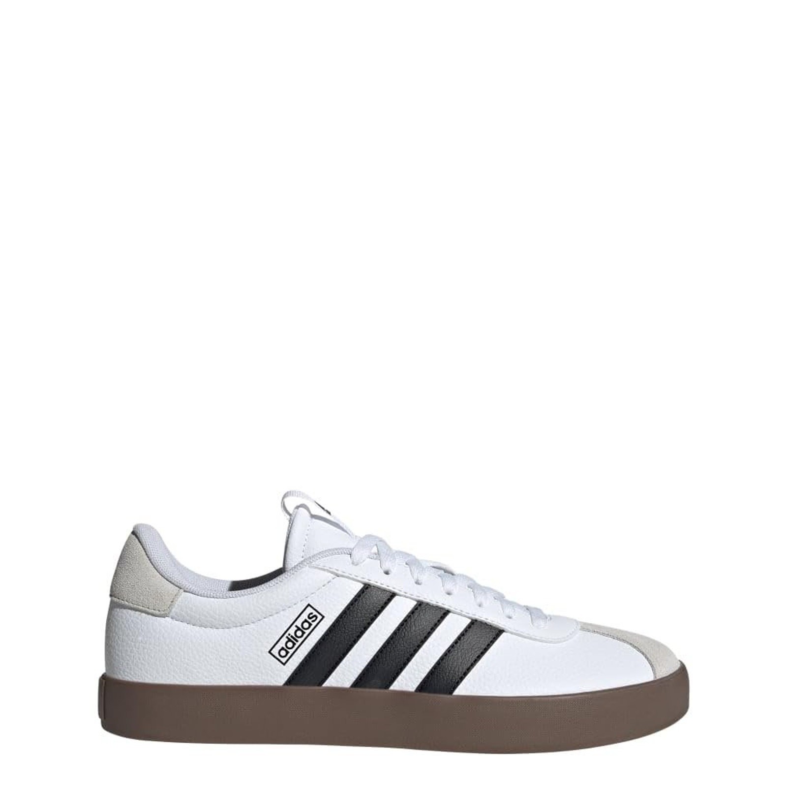 adidas Mens VL Court 3.0 Leather Skateboard Sneakers White Black Grey Size 8.5