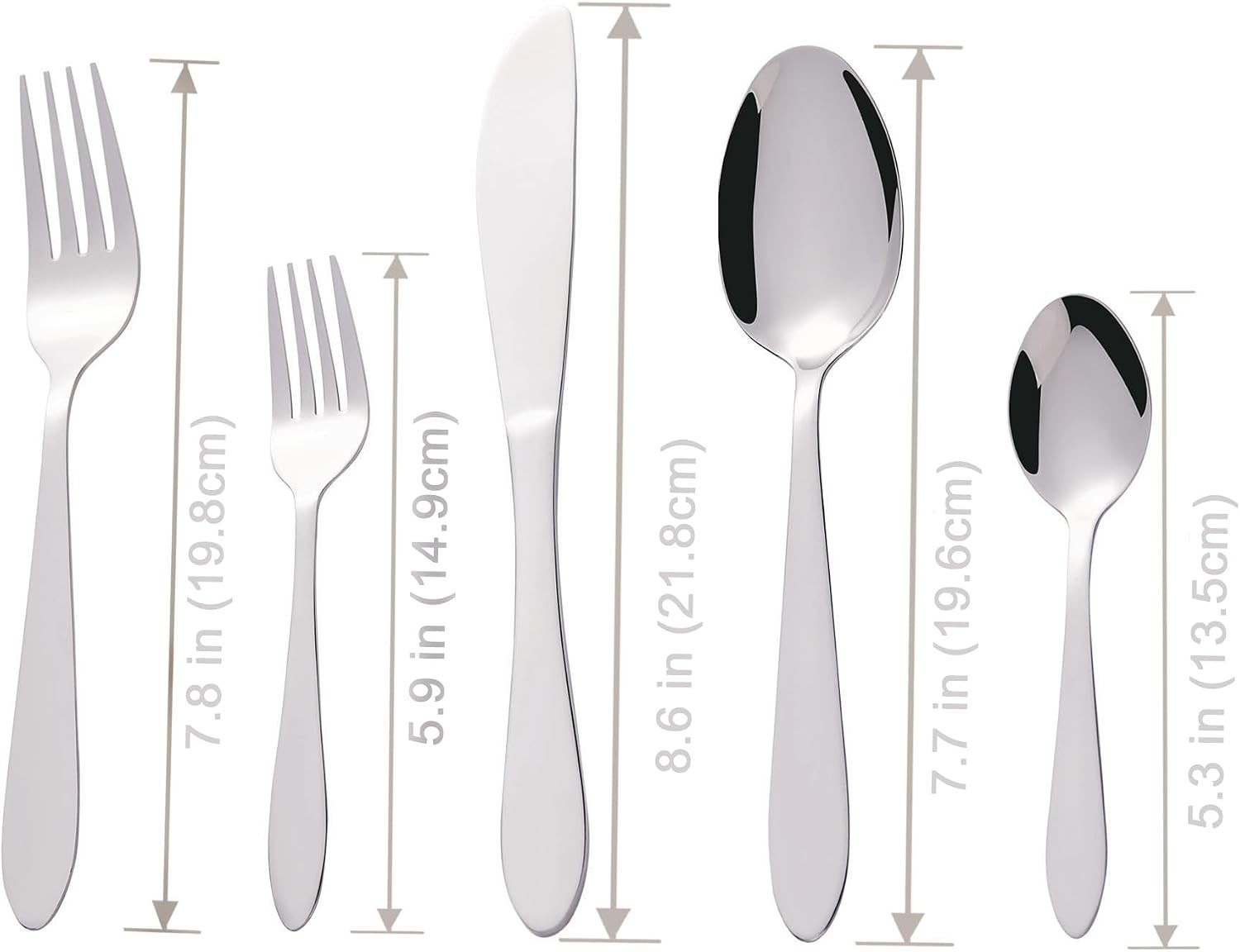 Elegance 40-Piece Stainless Steel Flatware Silverware Cutlery Set, Include Knife