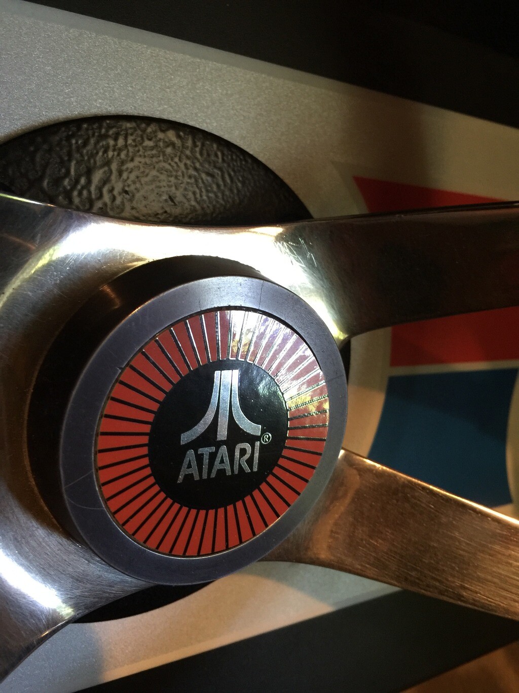 Atari Arcade Steering Wheel Center Decal Sticker - Pole Position - RED
