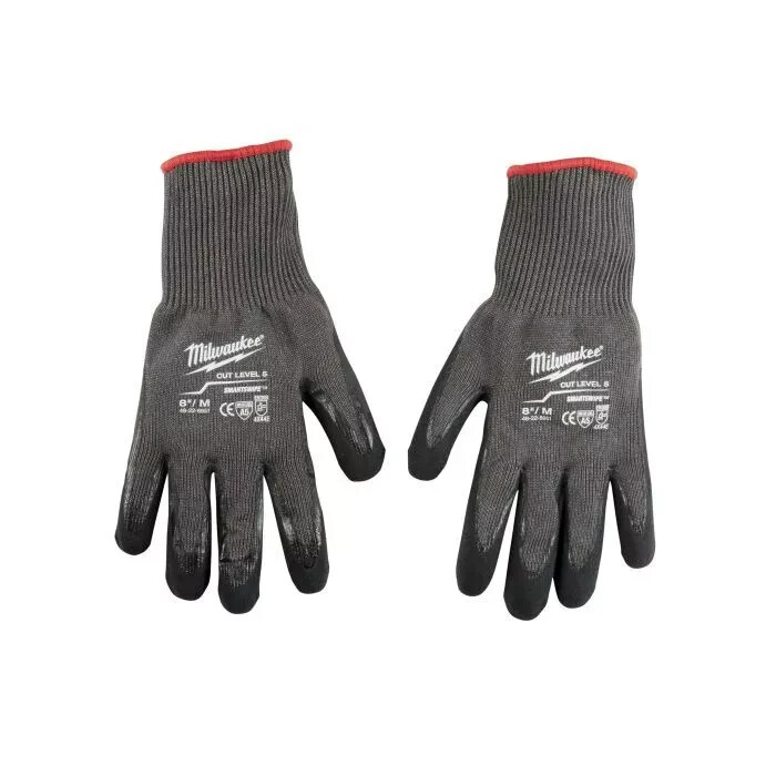 Milwaukee 48-22-8951 Level 5 Cut Resistant Dipped Work Gloves (8M) Medium Gray