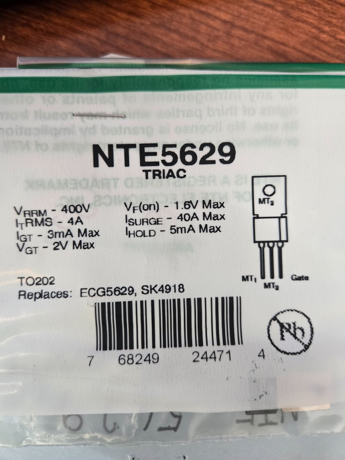 NTE5629 TRIAC