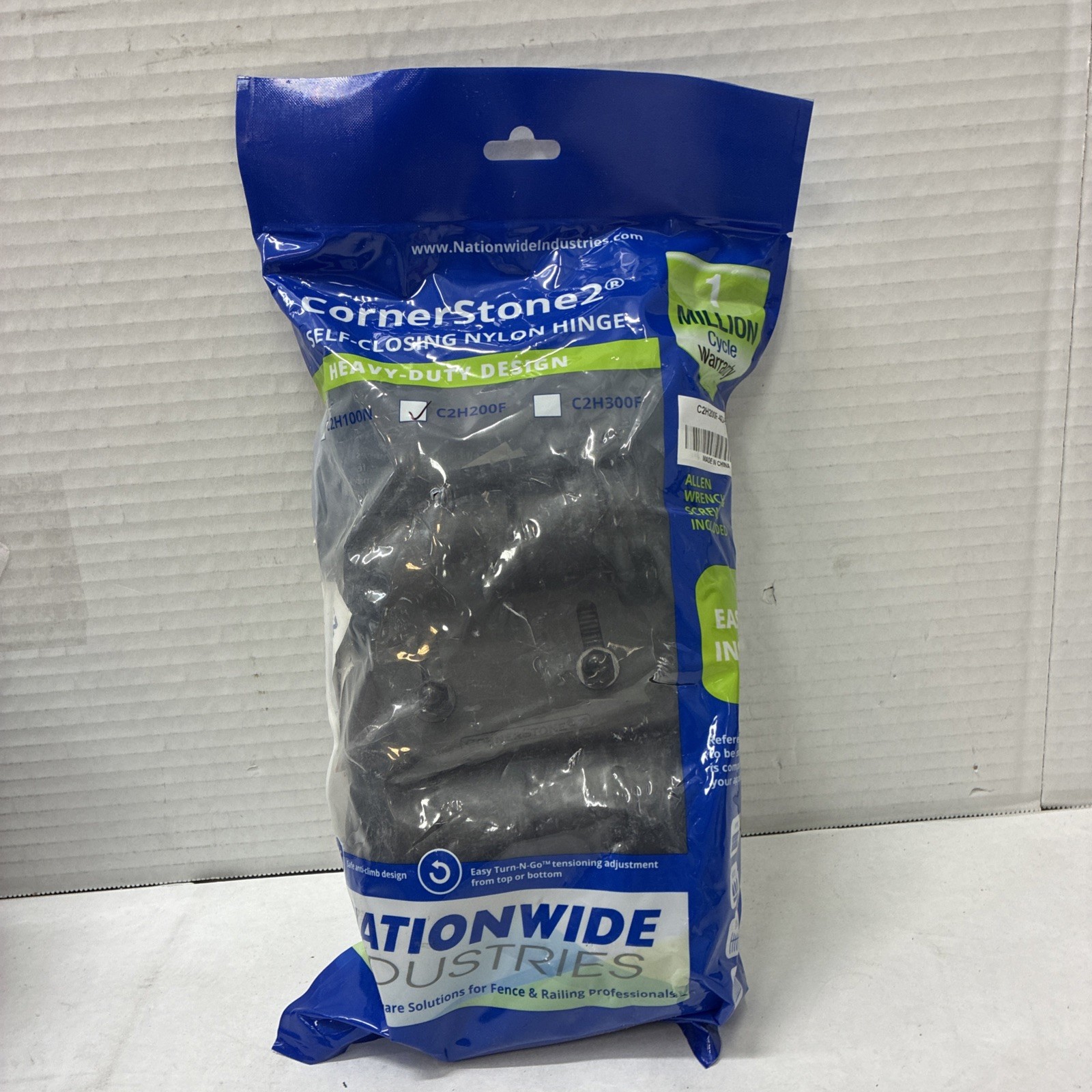 Cornerstone Self-Closing Nylon Hinge Set C2H200F Brand New Gate Hardware