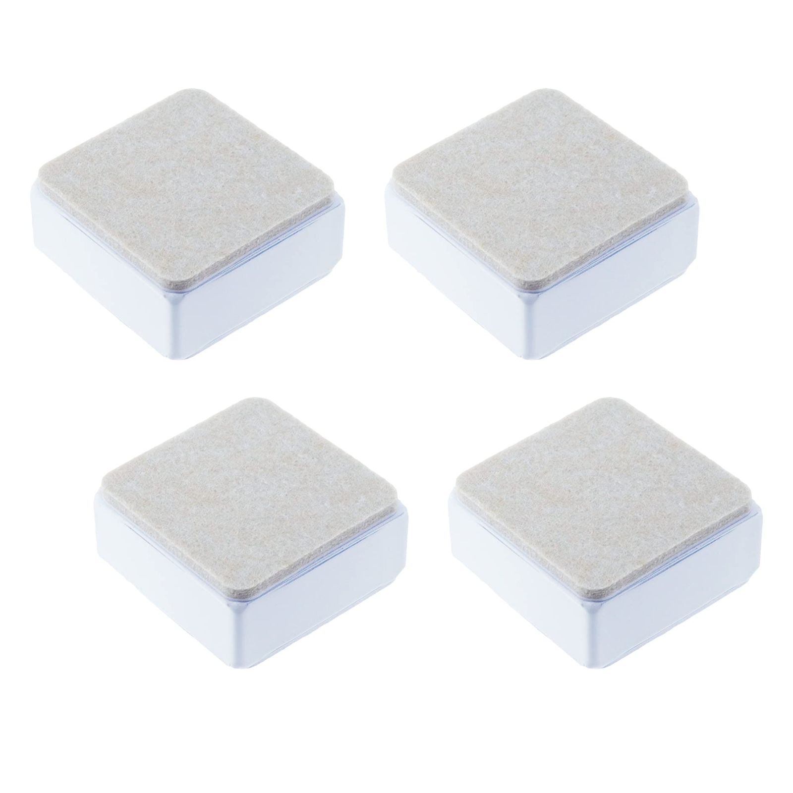 1.18 inch Self-Adhesive Bed Risers White Square 60x30mm Steel Furniture Lift