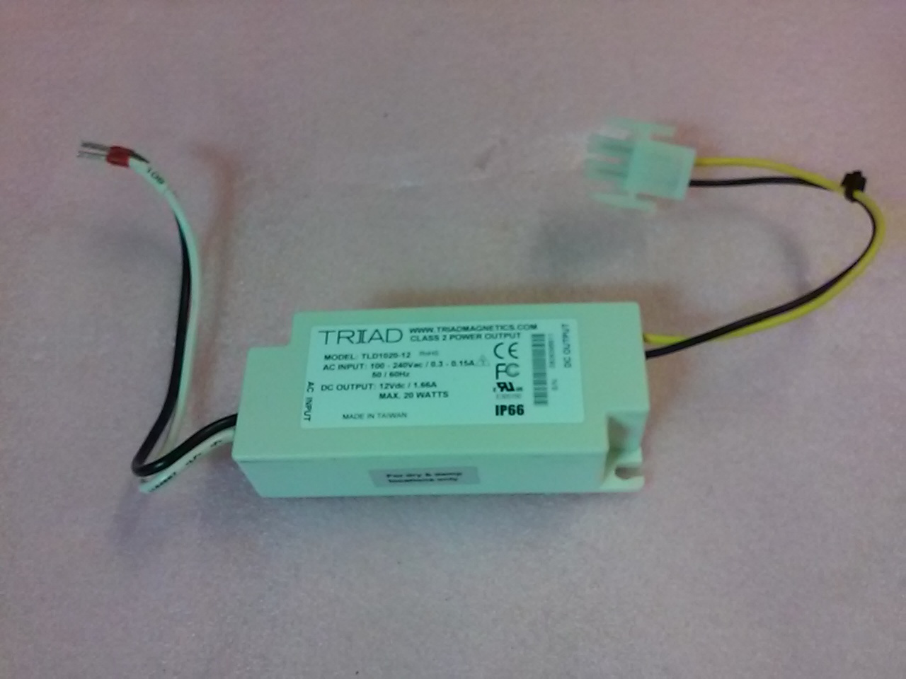 TRIAD MAGNETICS Model TLD1020-12 Class 2 Power Output