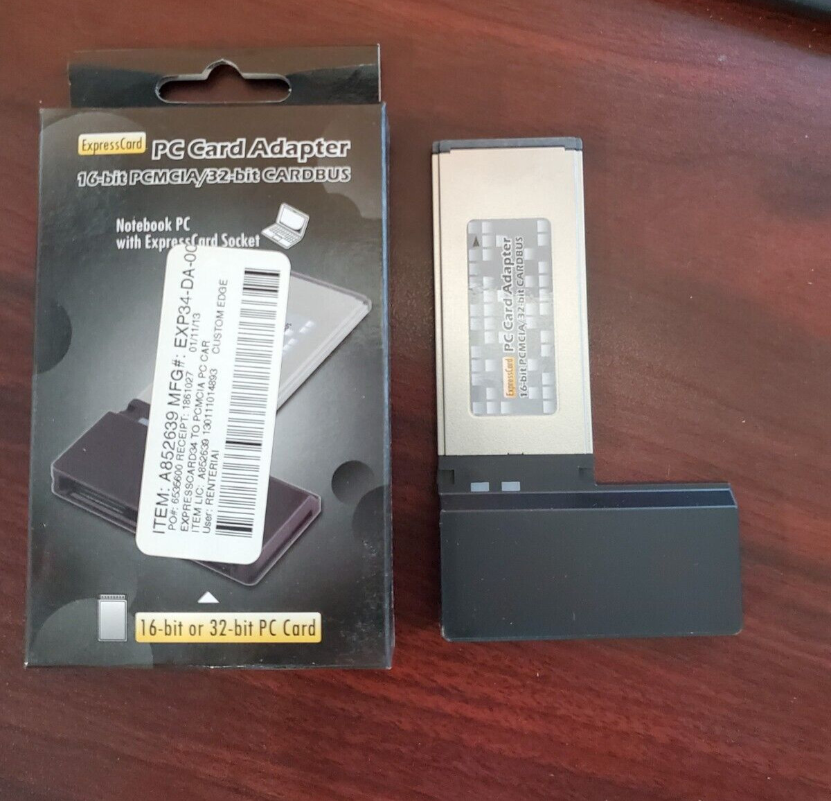 ExpressCard PC Card Adapter 16-Bit PCMCIA/32-bit Cardbus NEW #69j