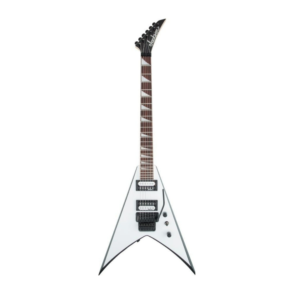 Jackson JS Series King V JS32 Electric Guitar (White with Black Bevels)