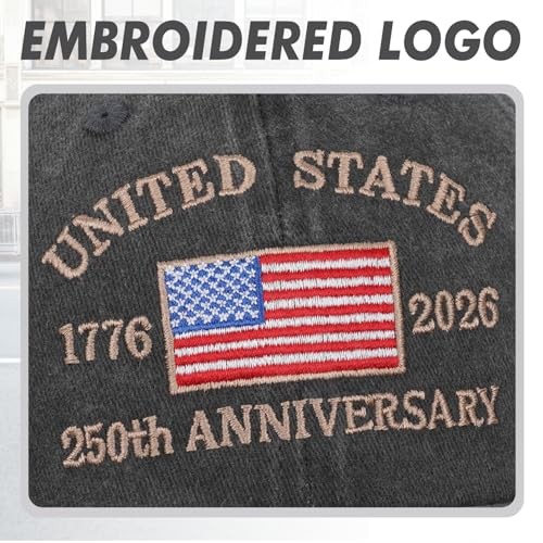 250th Anniversary USA Baseball Cap Embroidered Patriotic Hat