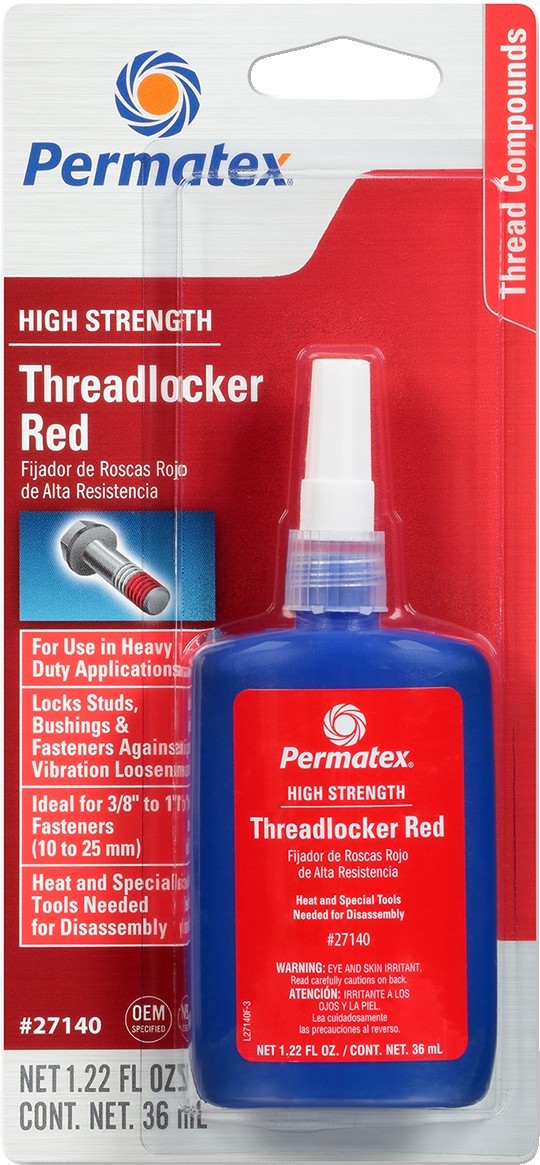 Permatex 27140 Threadlocker 36 ml - Blue Locking Adhesive for Fasteners