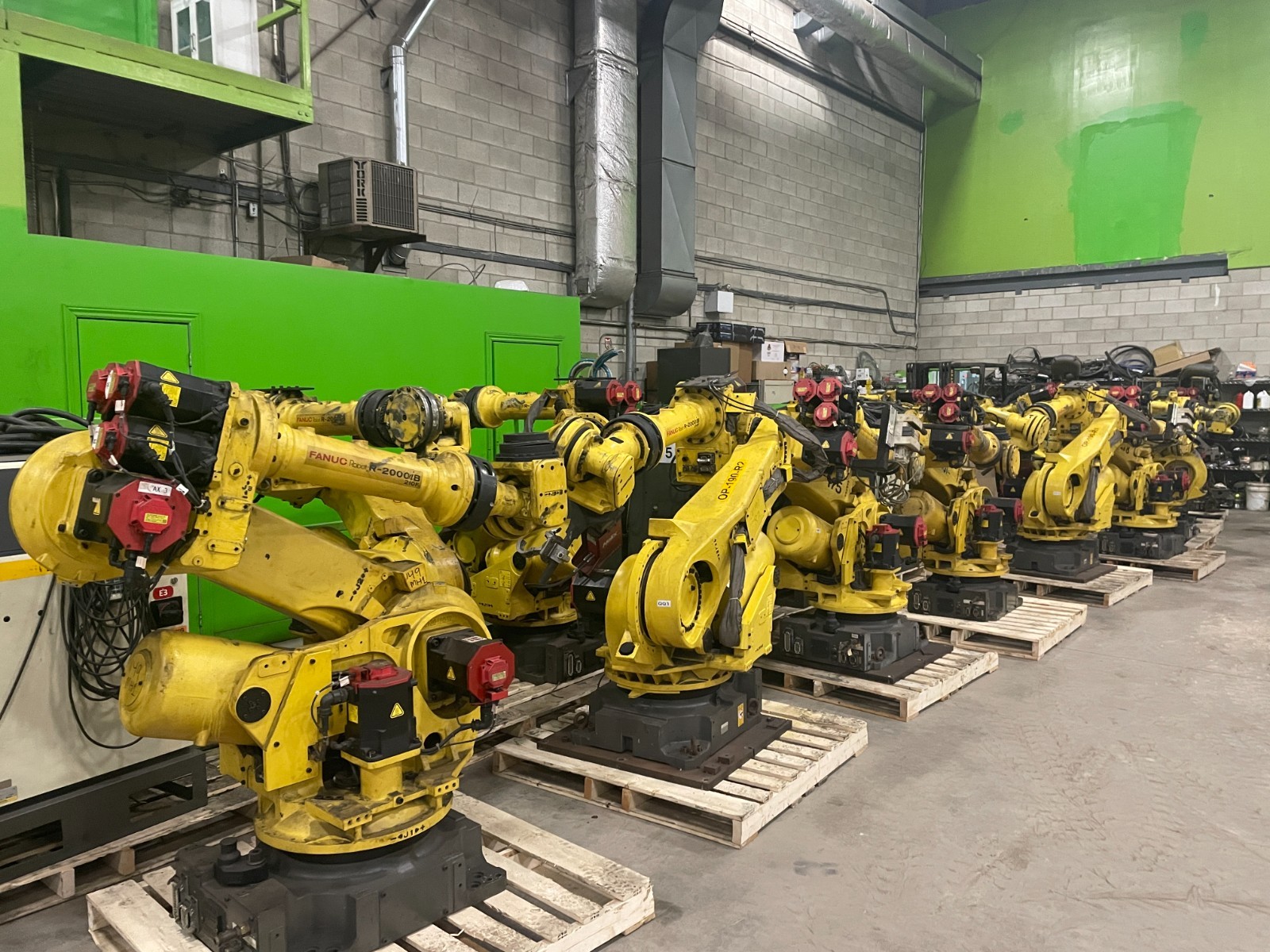 FANUC R-2000iB/210F Industrial Robot – R-30iA Controller – Lot of 24 Units