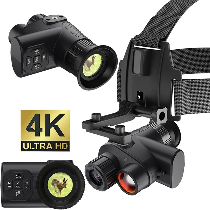 MINI 4K Infrared Night Vision Monoculars Head-Mounted Starlight Hunting NV4500