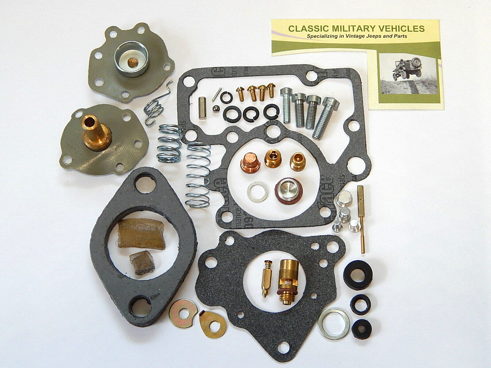 Willys M38 Carburetor Master Rebuild Kit. Carter YS-637. Army Jeep Carb G740.