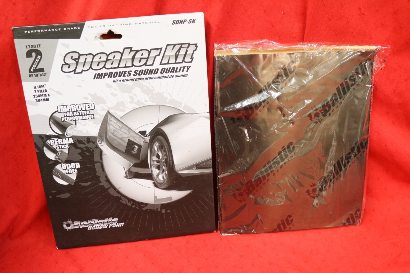 Ballistic SDHP-SK Hollow Point Speaker Sound Damping Kit 2 Pcs 10"X12" NEW #N1