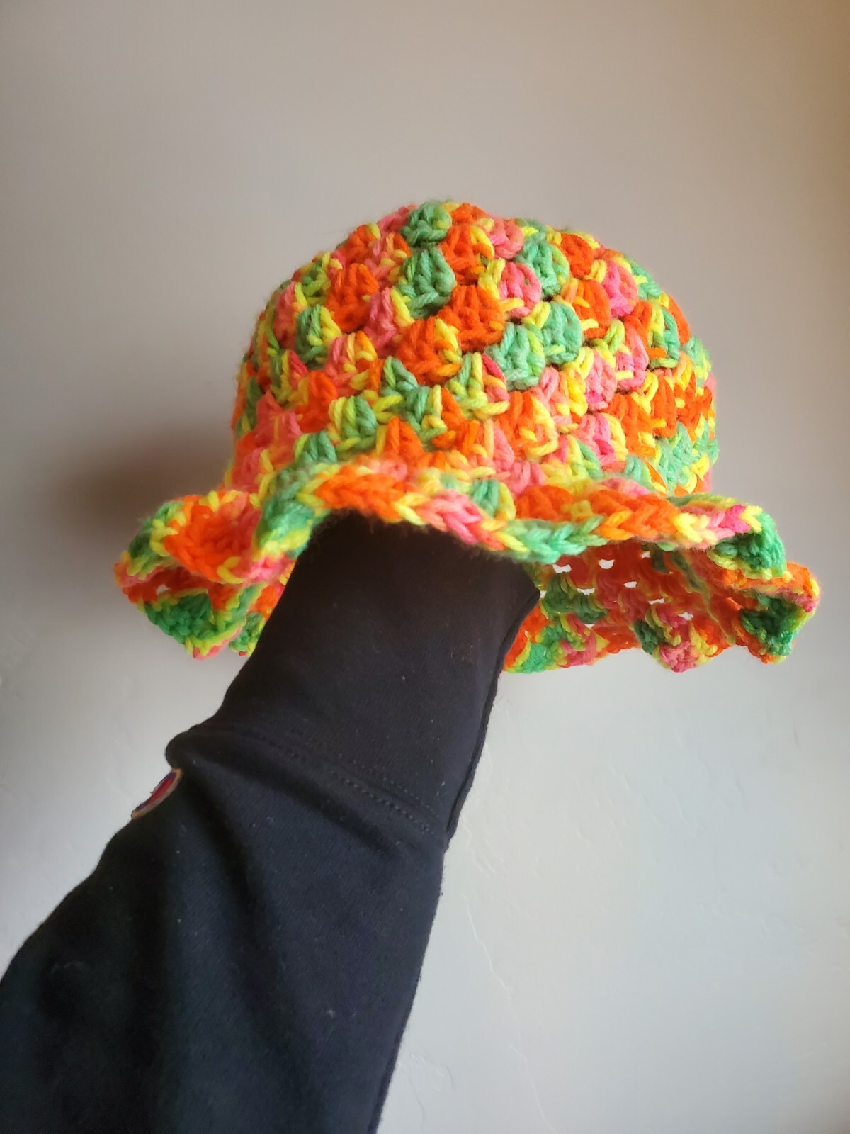 Retro Crochet Bucket Hat