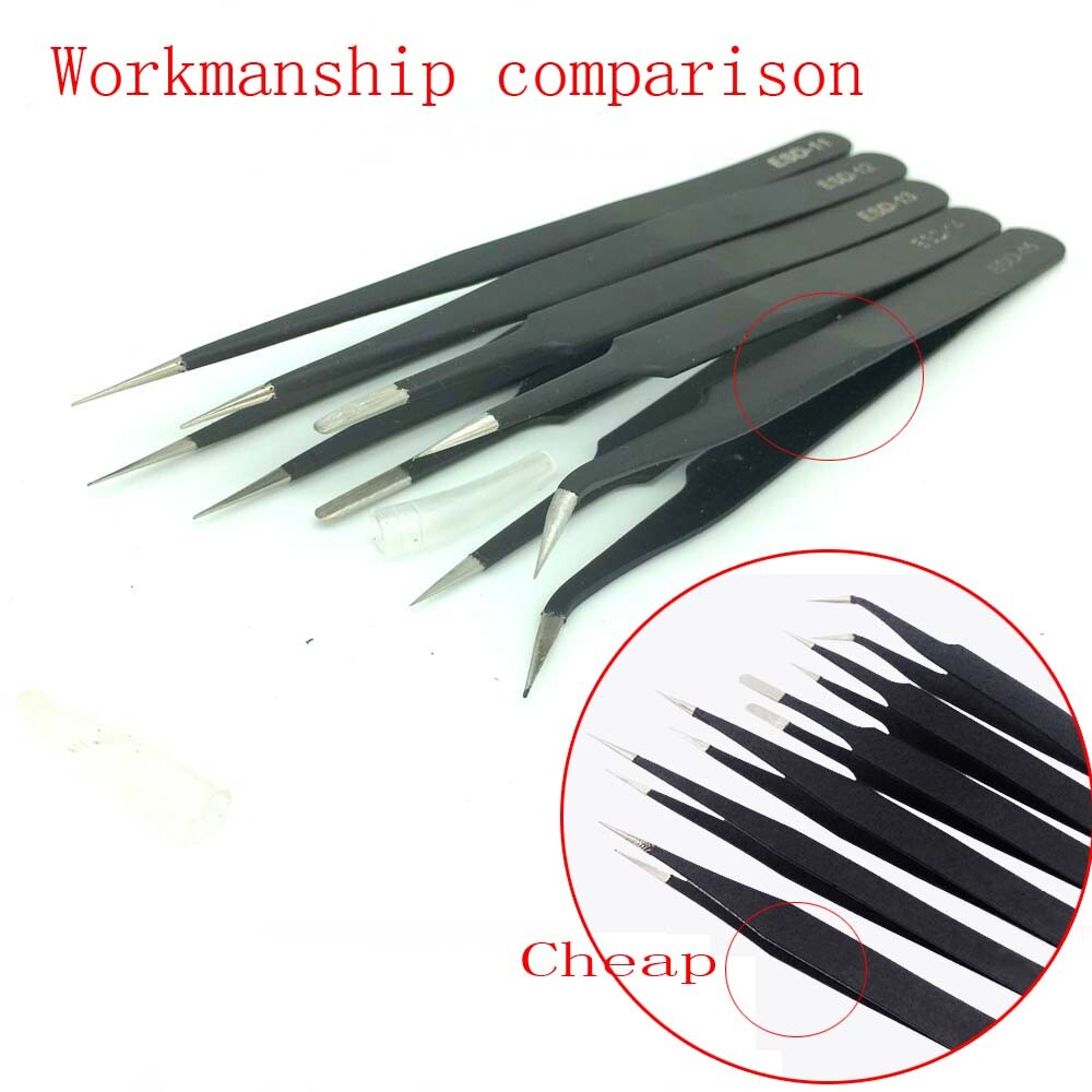 5PCS Vetus Tweezers Plier for eyelash Jewelry IC SMD SMT Stainless Steel forceps