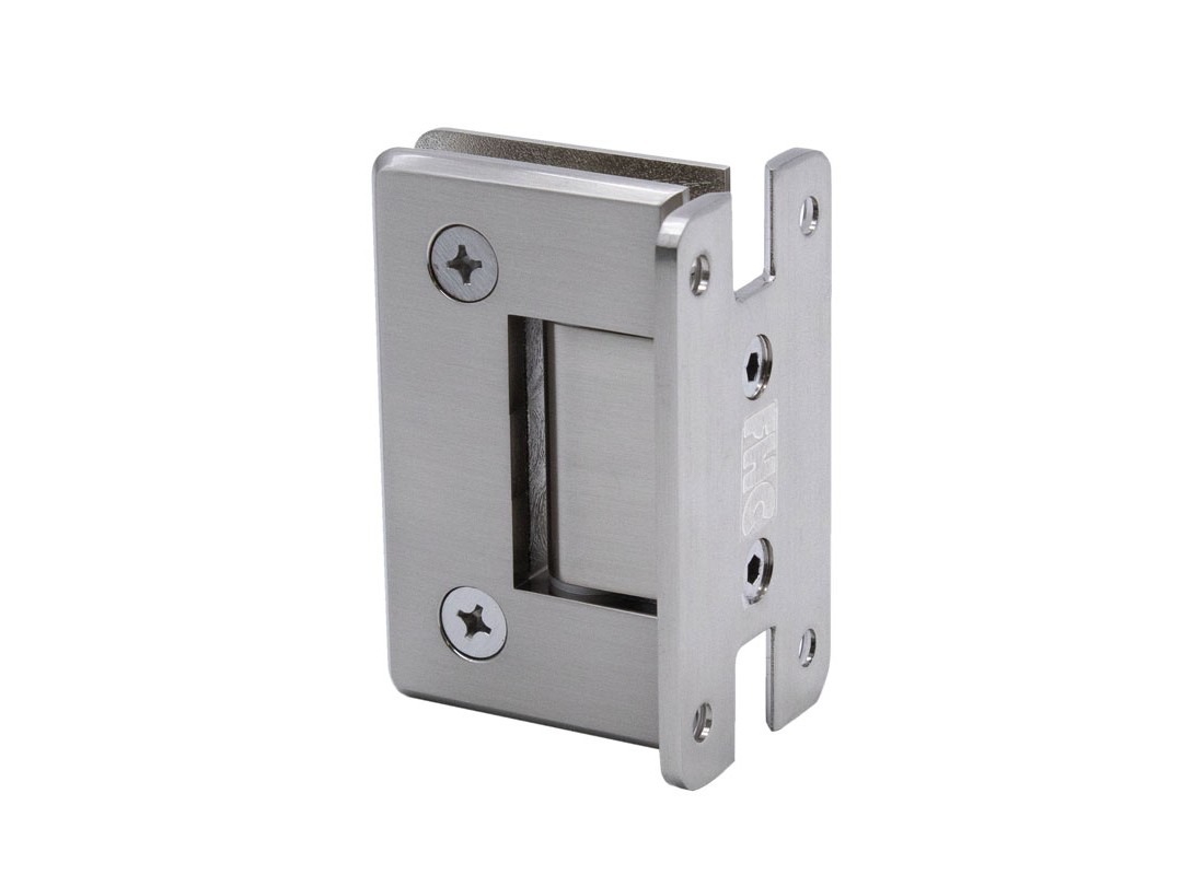 FHC Preston Wall Mount Hinge Full Back Plate Brass Brushed Nickel Finish