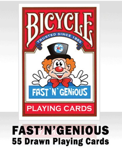 FAST 'N' GENIOUS BICYCLE DECK OF PLAYING CARDS POKER SIZE USPCC - MAGIC TRICKS