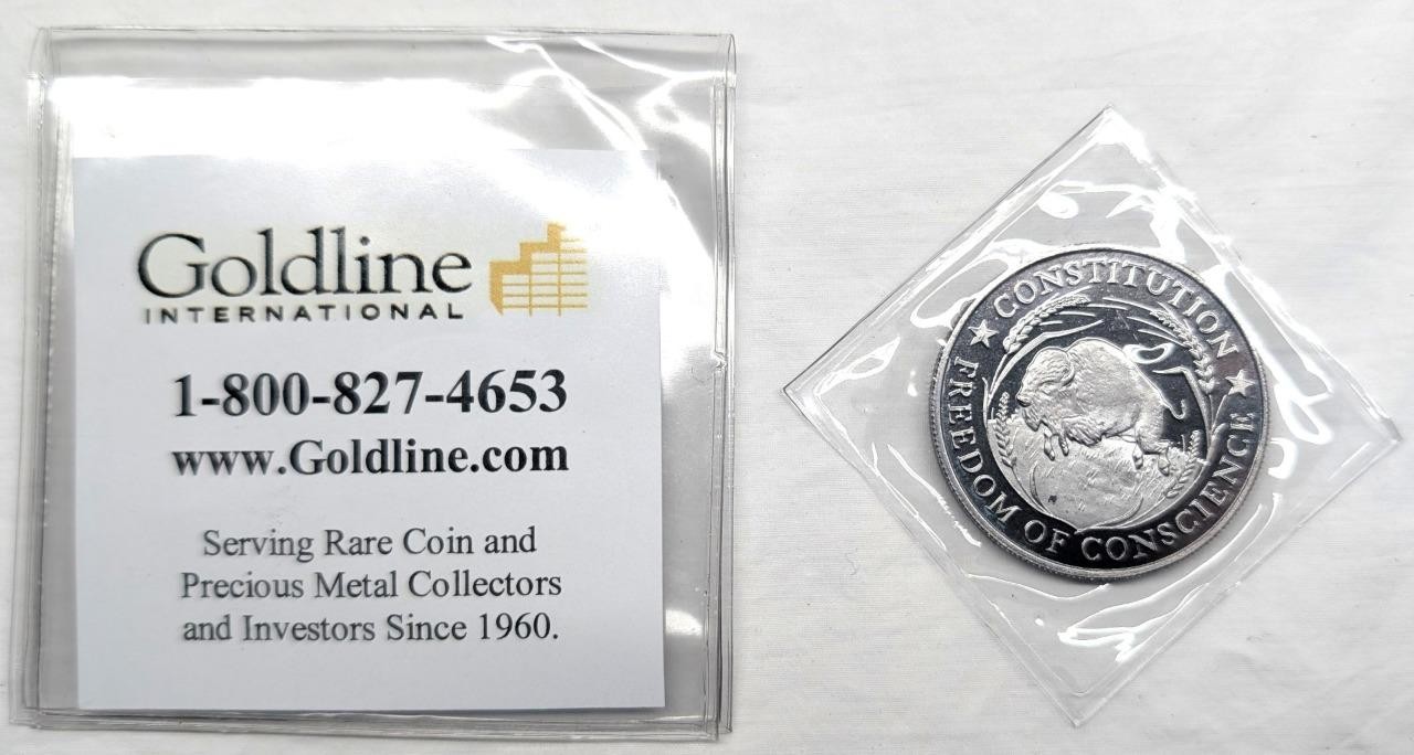 Glenn Beck Goldline Mind Your Business 1791 Buffalo Constitution Freedom Coin